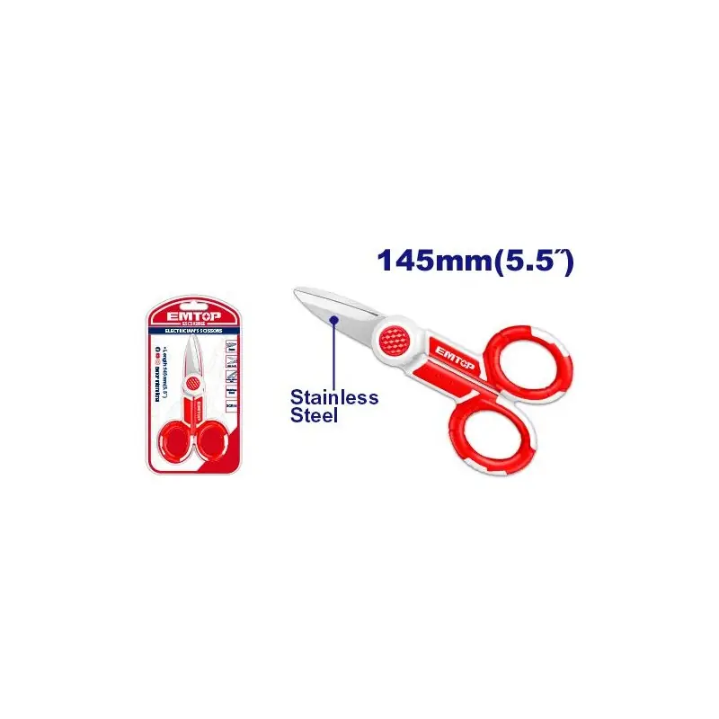 Prix Réduit PAIRE DE CISEAUX ÉLECTRICIEN – 145MM – ACIER INOXYDABLE –