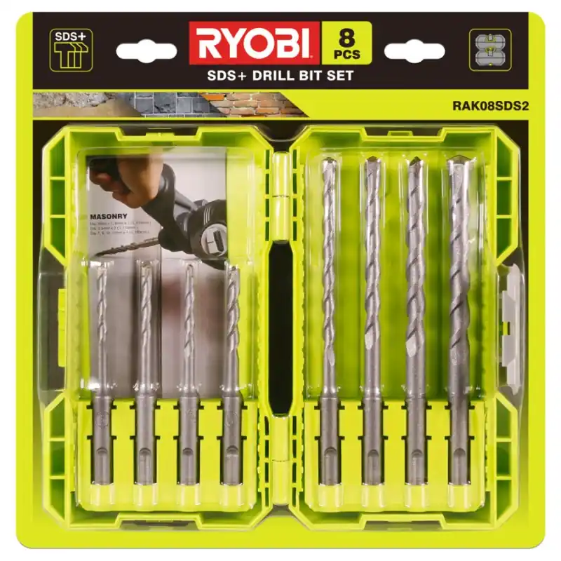 COFFRET 8 FORETS SDS+ – RYOBI – RAK08SDS2 – Marque