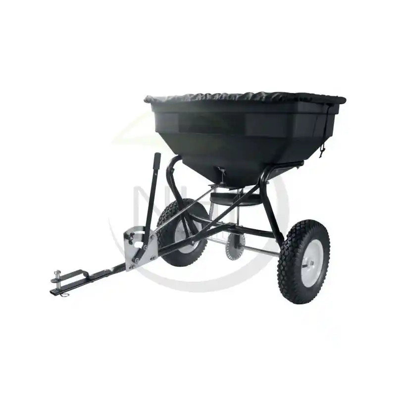Nouveauté EPANDEUR ENGRAIS ET SEL – TRACTE POUR TRACTEUR TONDEUSE ET AUTOPORTEE 56KG –