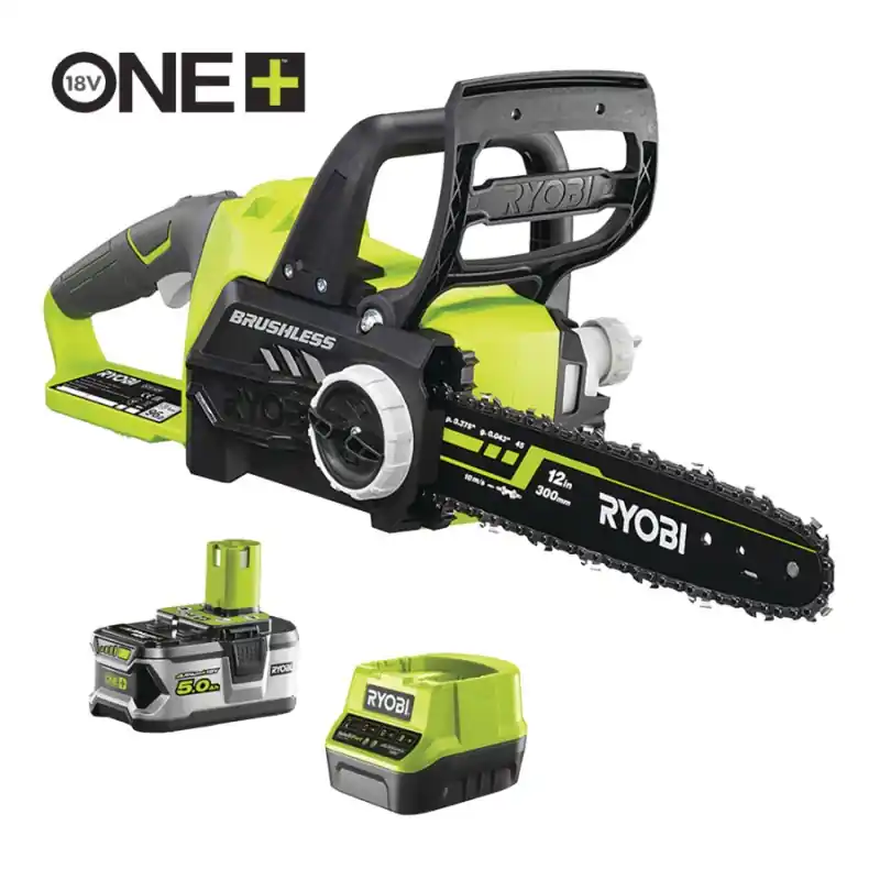 Marque TRONCONNEUSE BRUSHLESS 18V – GUIDE 30 CM – + 1 BATT 5.0AH + 1 CHARG 2.0A – RYOBI – RCS18X3050F –
