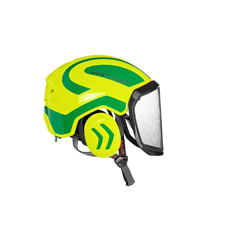 Seulement Aujourd’hui CASQUE DE PROTECTION INTEGRAL ARBORISTE – TRONCONNAGE – ELAGAGE – JAUNE FLUO ET VERT – Jaune Fluo et Vert