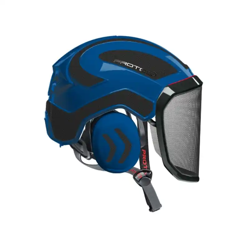 Prix Cassé CASQUE DE PROTECTION INTEGRAL ARBORISTE – TRONCONNAGE – ELAGAGE – BLEU ET GRIS CARBONE – Bleu et Gris Carbone
