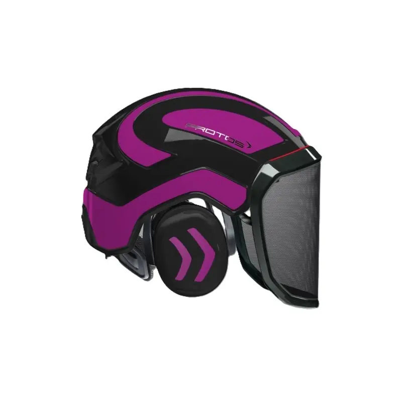 CASQUE DE PROTECTION INTEGRAL FORESTIER – TRONCONNAGE – ELAGAGE – DEBROUSSAILLAGE – VISIERE F39 – NOIR ET ROSE – noir et rose Réduction
