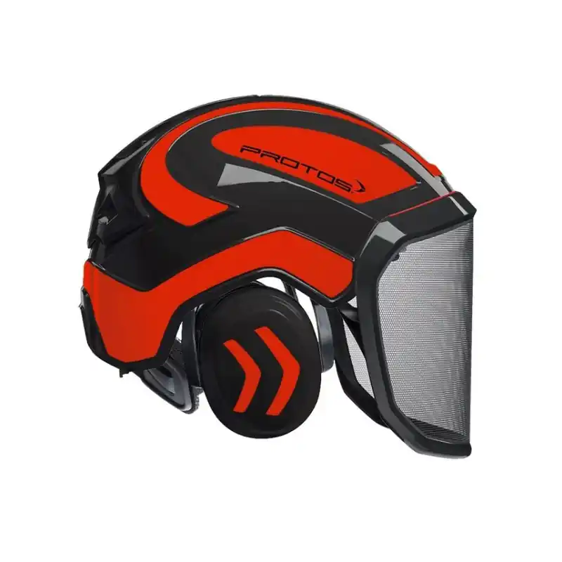 CASQUE DE PROTECTION INTEGRAL FORESTIER – TRONCONNAGE – ELAGAGE – DEBROUSSAILLAGE – VISIERE F39 – NOIR ET ORANGE FLUO – Noir et Orange Fluo Seulement Aujourd’hui