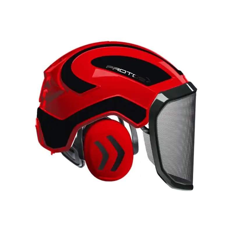 CASQUE DE PROTECTION INTEGRAL FORESTIER – TRONCONNAGE – ELAGAGE – DEBROUSSAILLAGE – VISIERE F39 – Noir / Gris Carbone Bon Plan