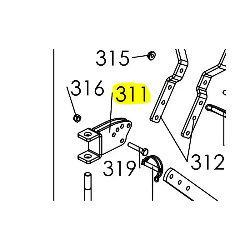 SUPPORT ROUE DOUBLE MOTOBINEUSE PUBERT – STAUB – OLEO MAC 3002000321 – Dernière Chance