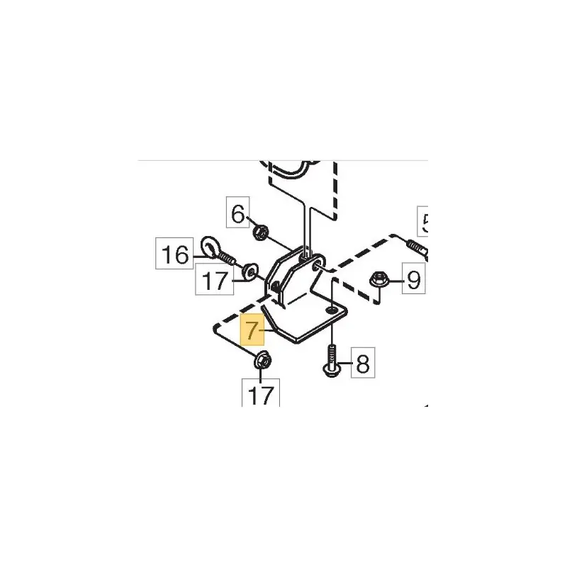 ETRIER PLATEAU DE COUPE TACTEUR TONDEUSE GGP – CASTELGARDEN – STIGA 1134-4877-01 – VILLA 107 – PARK 107 – Pas Cher