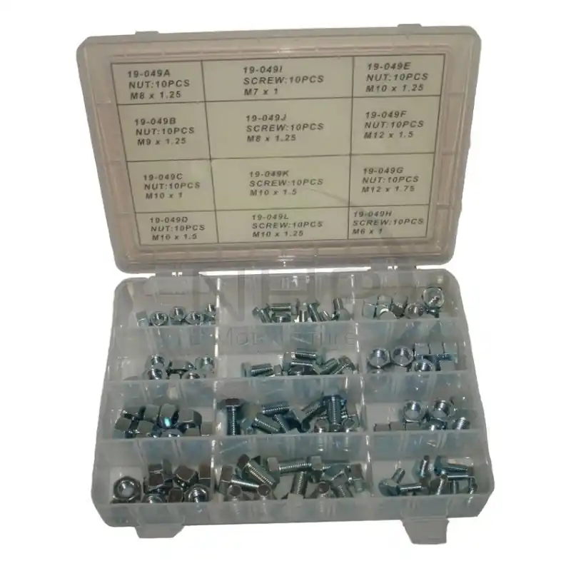 COFFRET COMPLET DE VIS ET ECROU POUR DEBROUSSAILLEUSES – 120 PIECES – Prix Cassé
