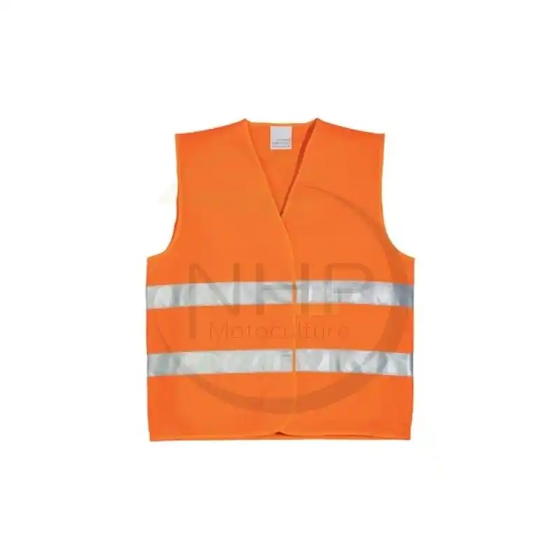 Nouvelle Collection GILET DE SECURITE ORANGE REFLECHISSANT FERMETURE VELCRO –