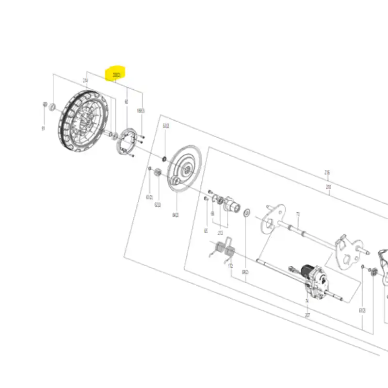 Quantité Limitée ENSEMBLE DE ROUE ARRIERE KRESS POUR KC711.9 – 59004908 –