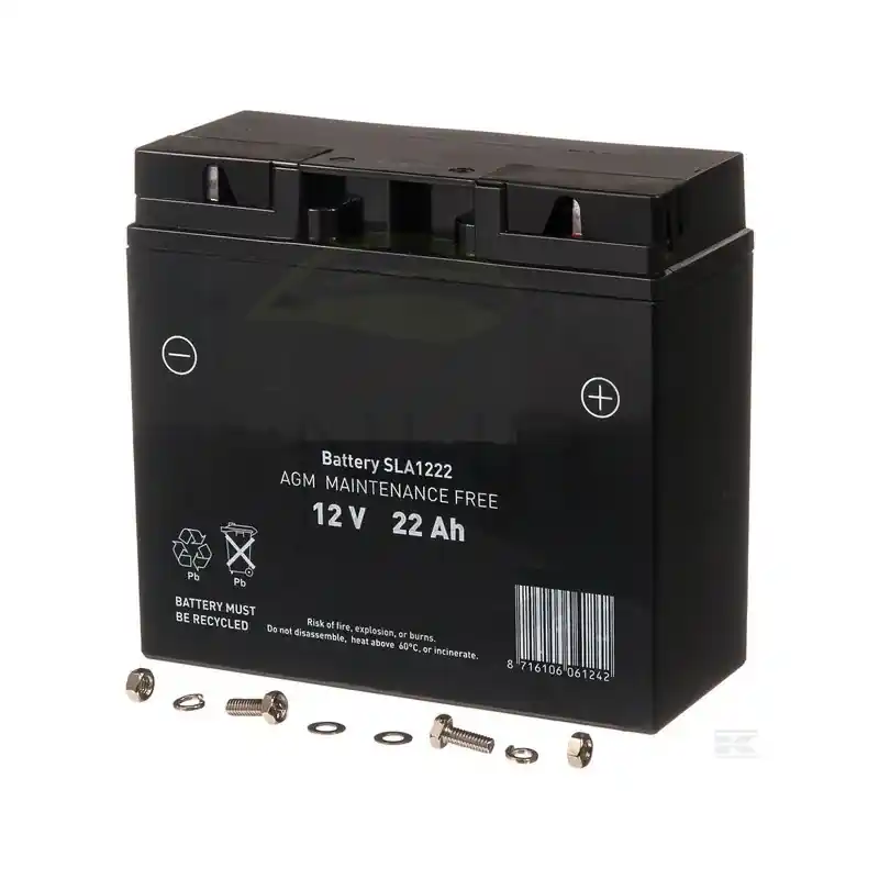 BATTERIE 12 VOLT – 22AH SANS ENTRETIEN – POUR TRACTEUR TONDEUSE CASTELGARDEN – STIGA – HONDA – Nouvelle Collection