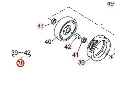 Populaire Roue avant pour tondeuse Kaaz (71950164)