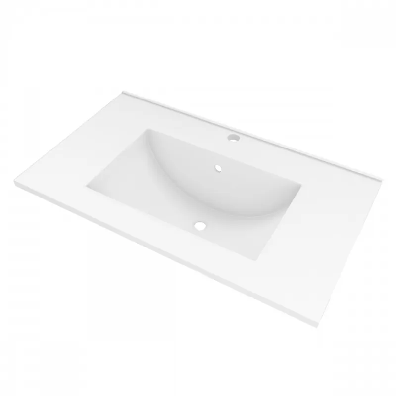 Vasque à encastrer 80 cm céramique blanche Atos/Ready Jusqu’à Épuisement Des Stocks