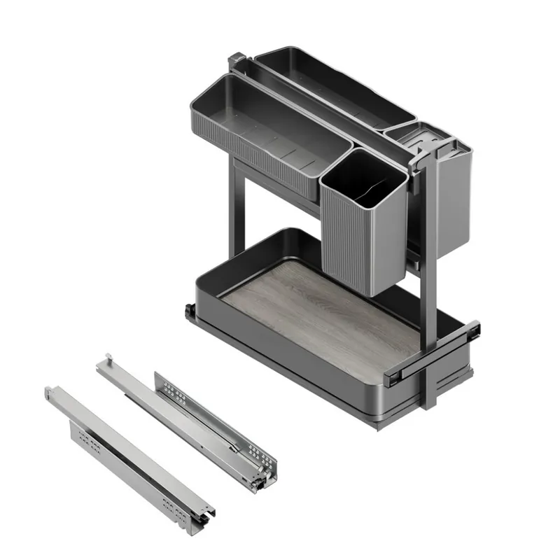 Chariot extractible avec paniers et accessoires Harmony anthracite Expédition Rapide