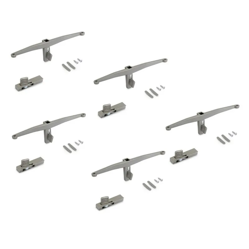 5 paires de supports pour système modulaire Zero – gris pierre Haute Qualité