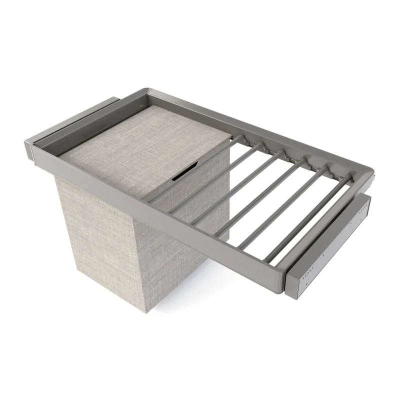 Marque Kit porte-pantalons 7 tringles + panier + cadre Quartz finition Titane
