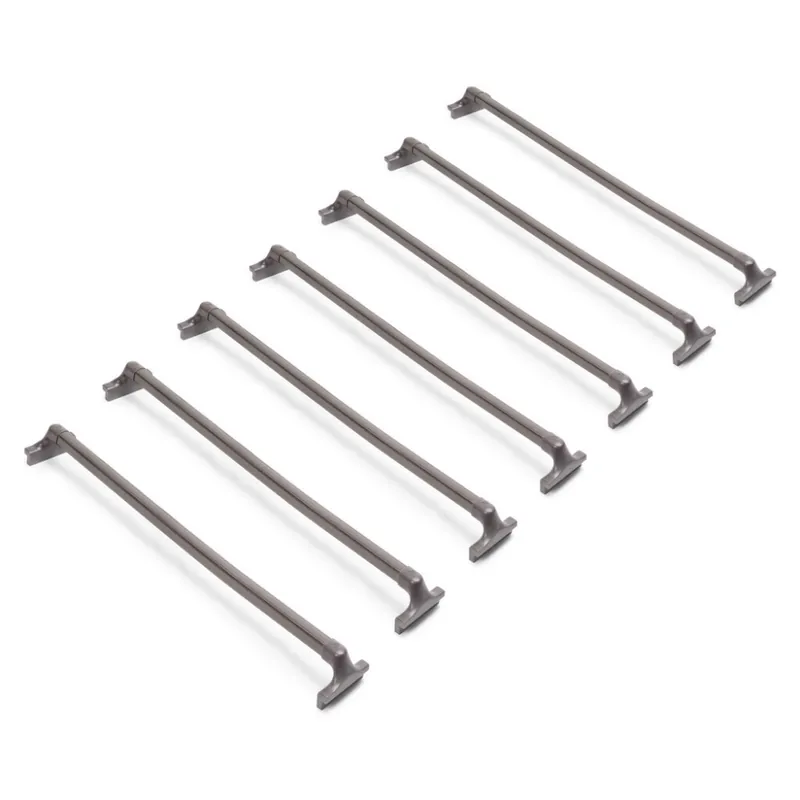 Meilleur Choix Lot de 7 tringles à pantalon pour dressing Quartz - finition titane
