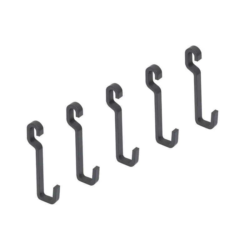 5 crochets muraux pour crédence Titane – à suspendre – gris anthracite Vente Flash