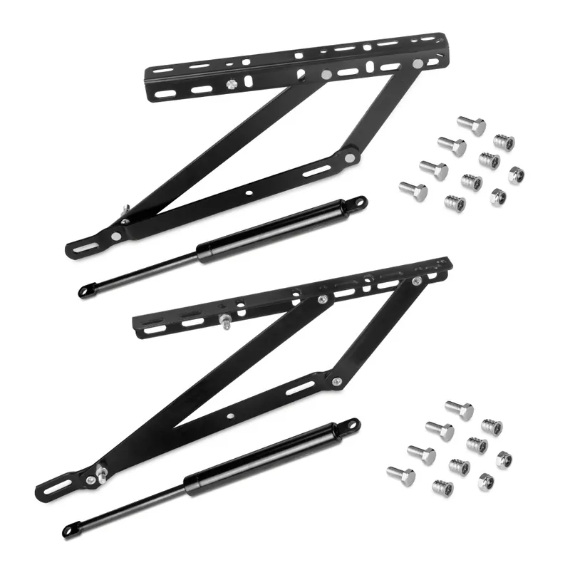Certifié Jeu de levage latéral pour lit soulevable et coffre – 90 cm – noir