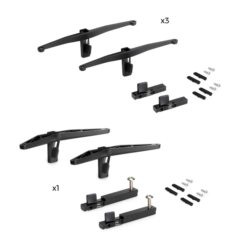 Paires de supports pour système modulaire Zero – 3 étagères et 1 module – noir Satisfait Ou Remboursé