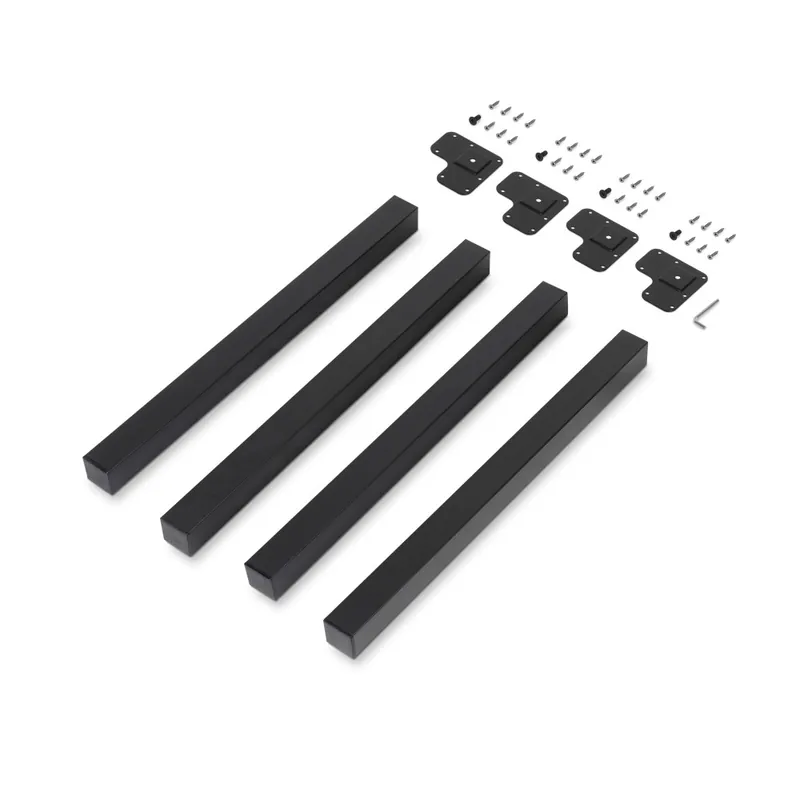 Prix Promo Pieds de table modernes – en acier – carré 50x50mm – noir – par 4