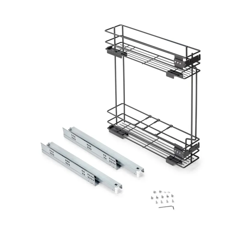 Porte-bouteilles latéral extractible – avec fermeture amortie – TitaneMax Usine Directe
