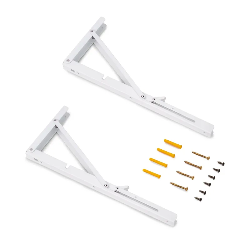 Supports d'étagères pliables – acier – peint en blanc Meilleure Vente