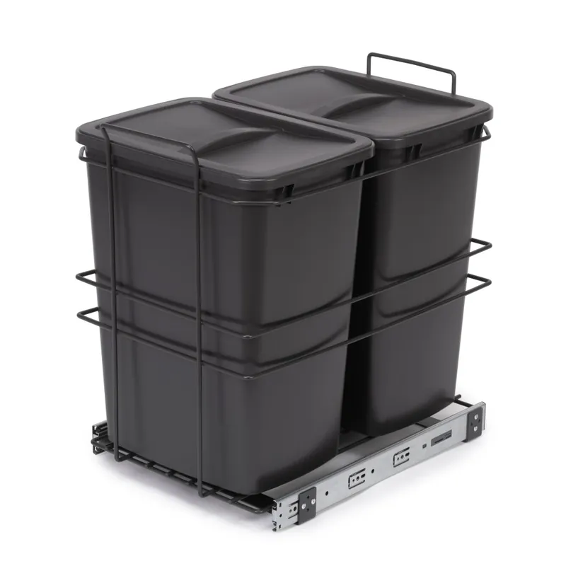 Poubelle de recyclage pour cuisine – 2 x 35 L – fixation par le bas Nouveauté