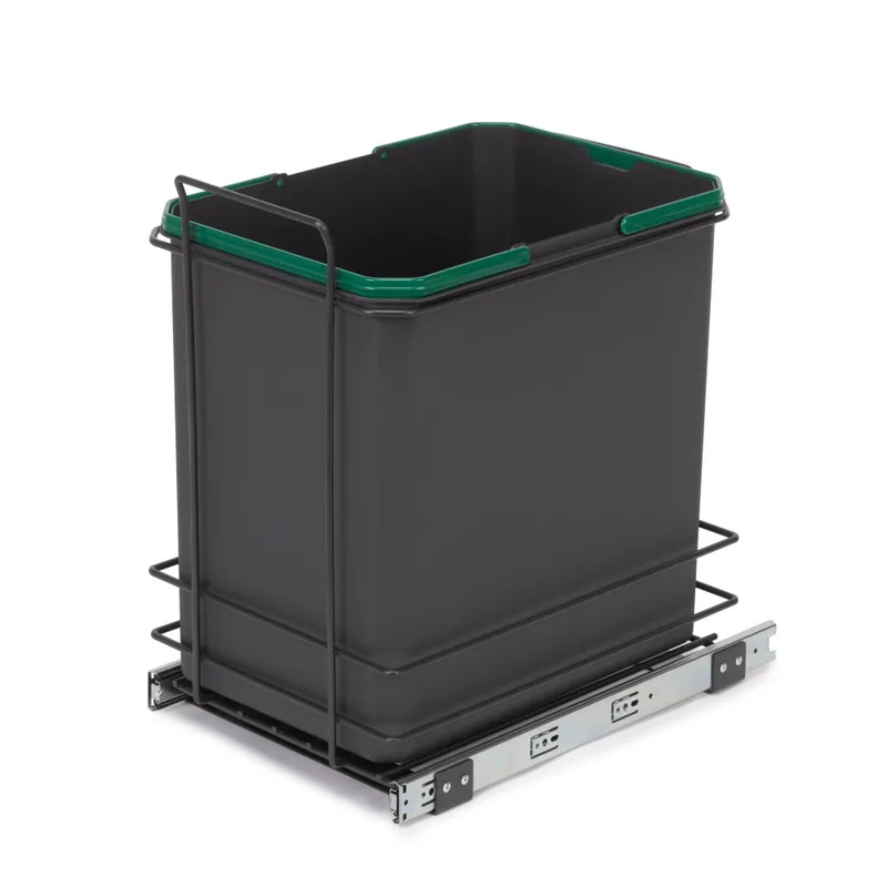 Soldes Poubelle de recyclage pour cuisine – 35 L – fixation au sol