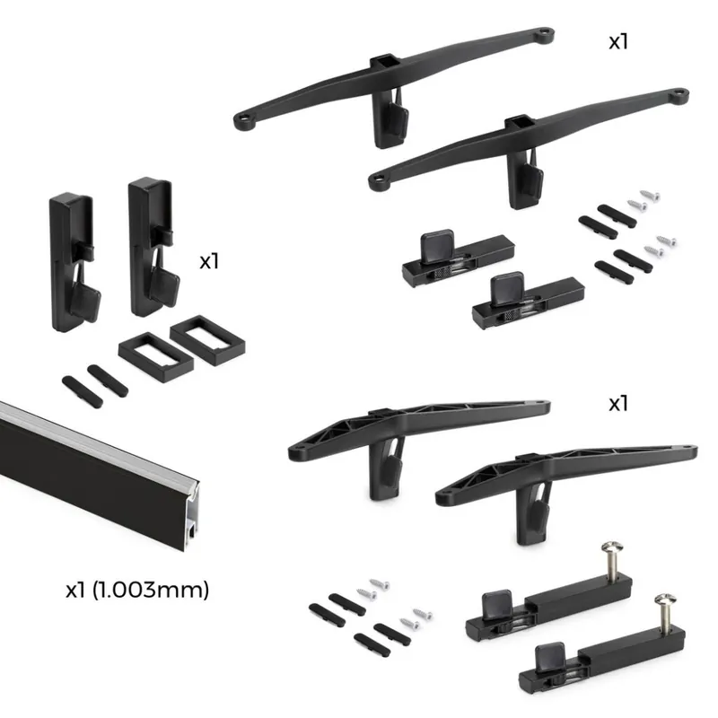 Affaire À Saisir Kit pour structure modulaire Zero 1 étagère + 1 module + tringle – noir