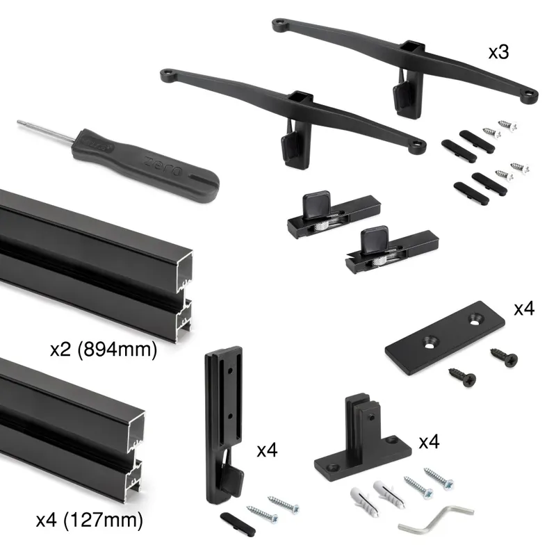 Vente Flash Kit pour structure modulaire Zéro – montage au mur – zamak et alu noir