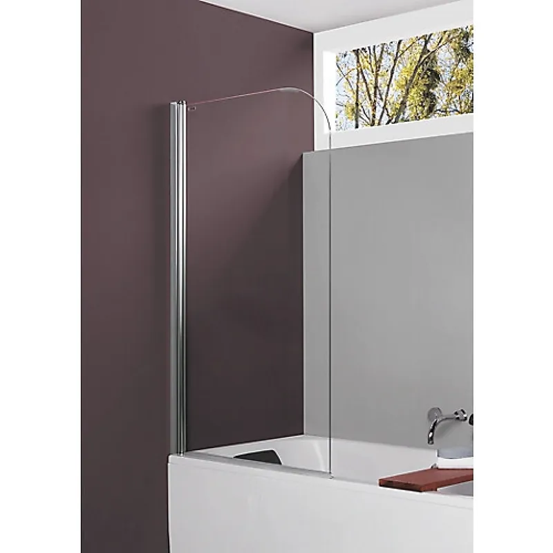 Pare-baignoire pivotant et réversible – profilé blanc ou argent – Arty Achetez Aujourd’hui