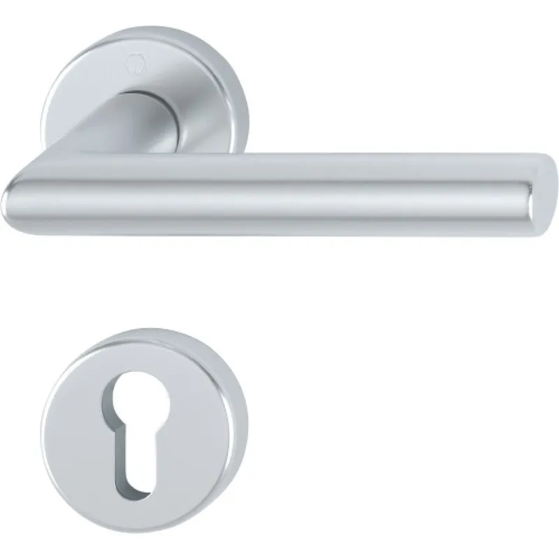 Poignées de porte sur rosaces – argent – Amsterdam Dernière Chance