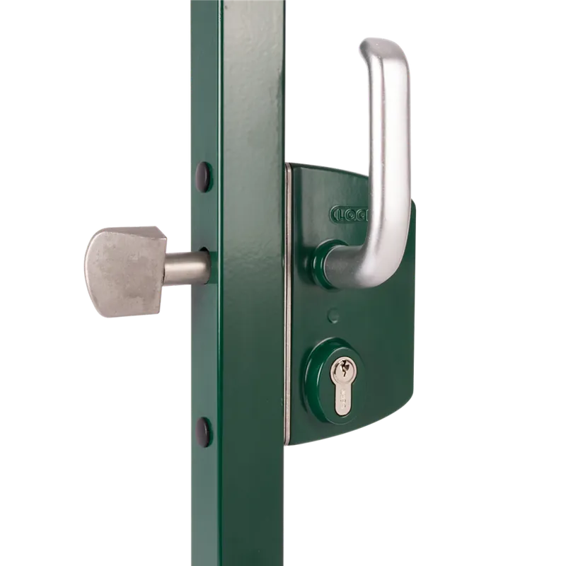 Petit Prix Serrure de portail coulissant – cylindre européen – LSKZ vert