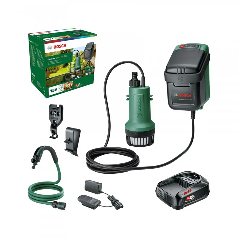Prix Choc Pompe à eau de pluie GardenPump 18V-2000 + 1 batterie 2,5Ah – 06008C4202