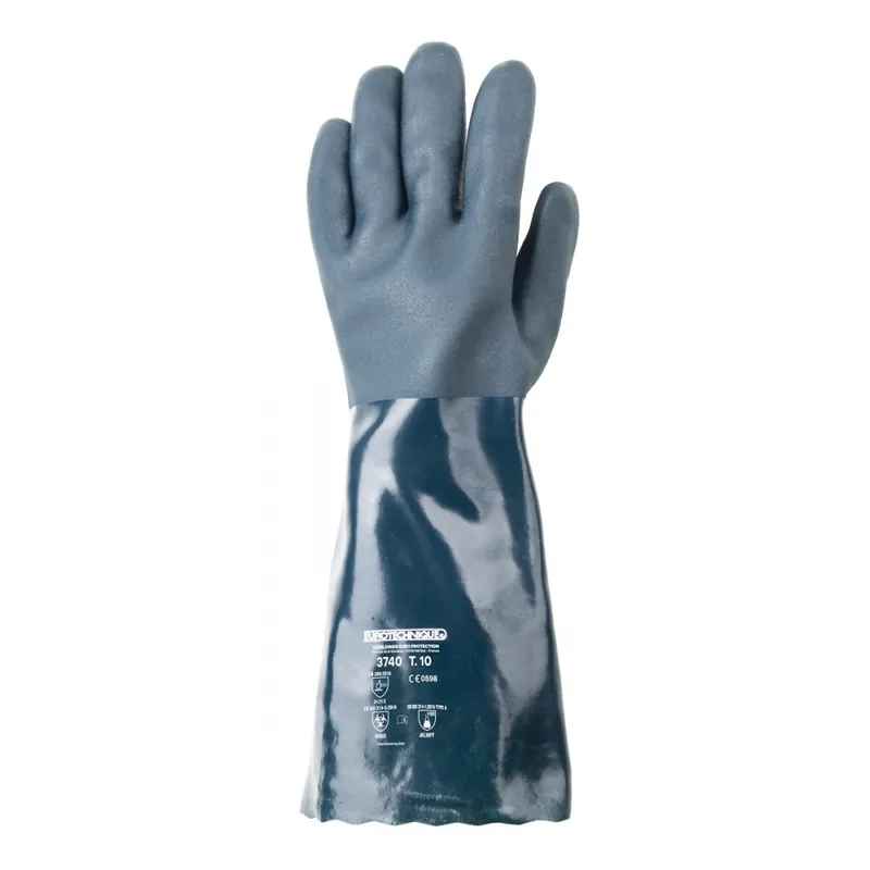 Nouvelle Collection Gants de protection chimique avec manchette de sécurité EUROCHEM 3740
