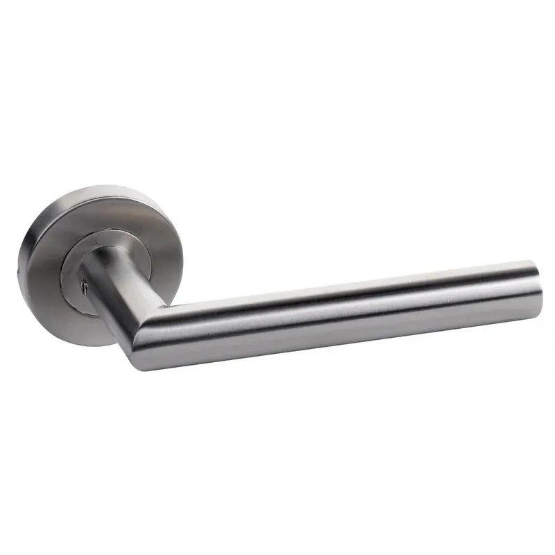 Béquille double inox droite sur rosaces rondes S1-15 Bon Plan