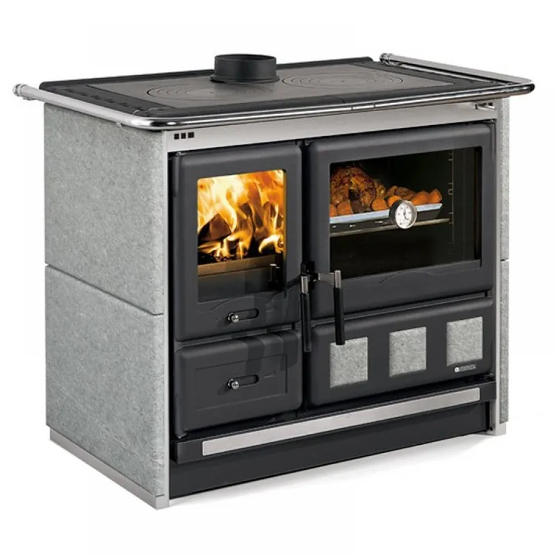 Haute Qualité Cuisinière à bois 10,5 kW revêtement en pierre naturelle – Rosa XXL.16 Petra