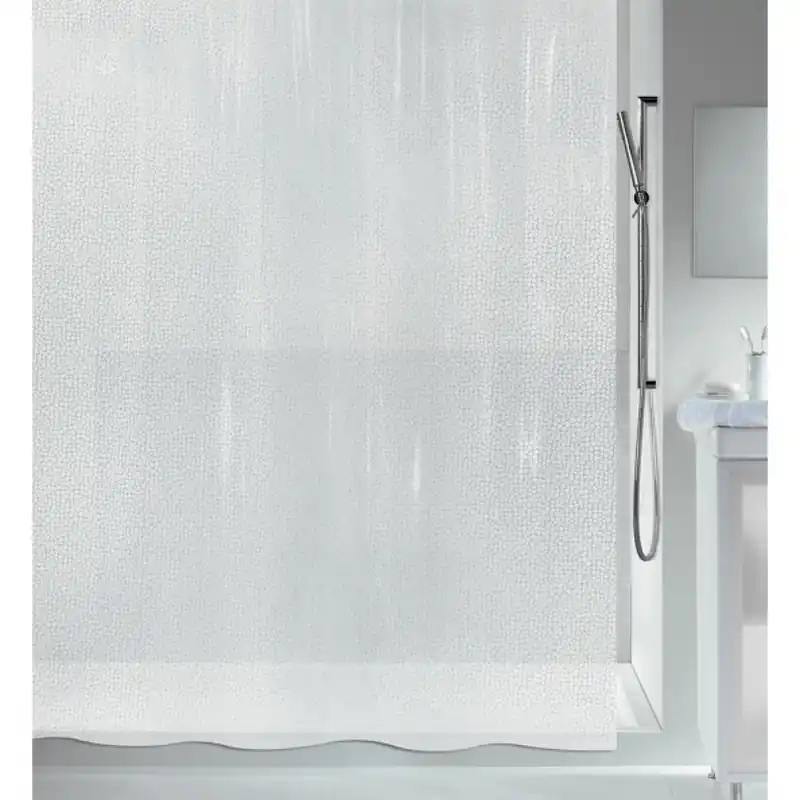 Rideau de douche – 180 x 200 cm – Peva – Blanc – Gallet Commander Vite