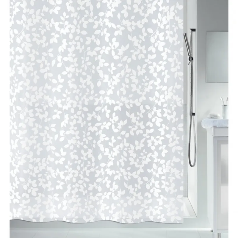Rideau de douche – 180 x 200 cm – Blanc – Polyester – Blatt Prix Réduit
