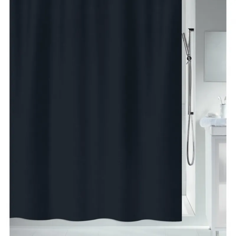 Rideau de douche – 180 x 200 cm – Noir – Polyester – Primo Populaire