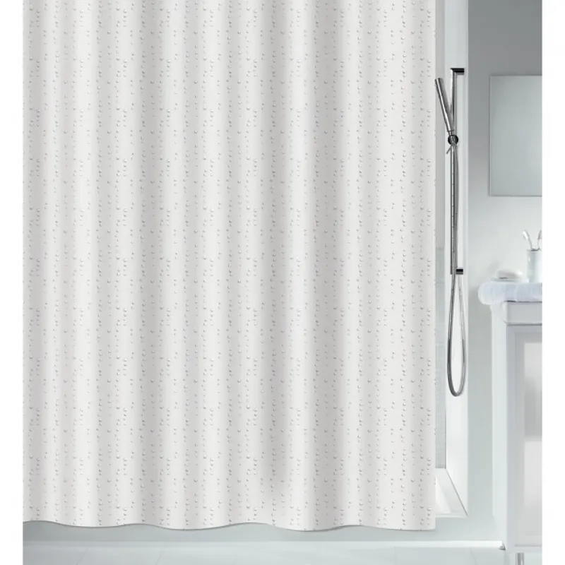 Rideau de douche – 240 x 200 cm – Polyester – Blanc – Wet Petit Prix
