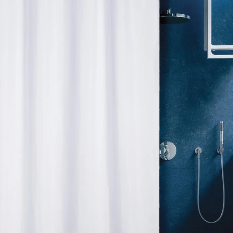 Rideau de douche – 180 x 200 cm – Blanc – Polyester – Pure Prix Choc