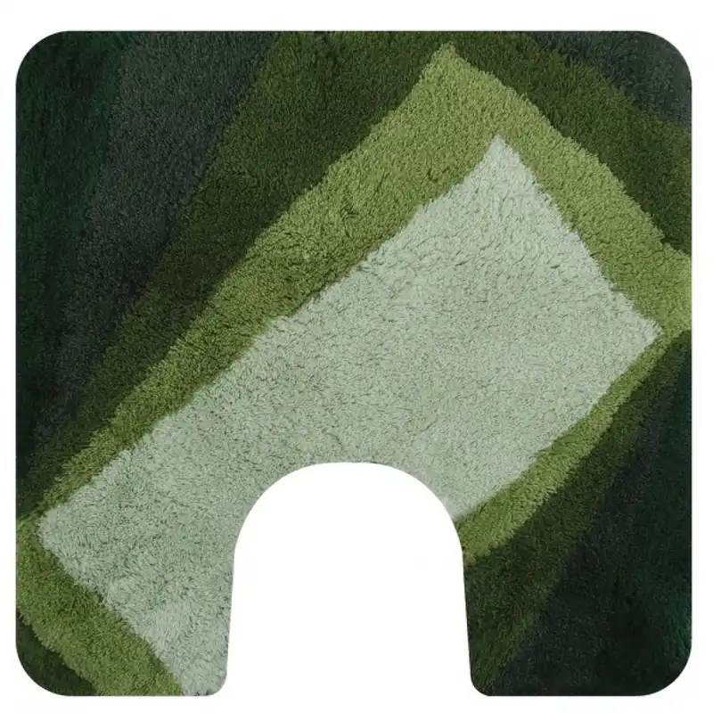 Vente Directe Tapis de WC – 55x55cm – Vert – Acrylique – antidérapant – Kali