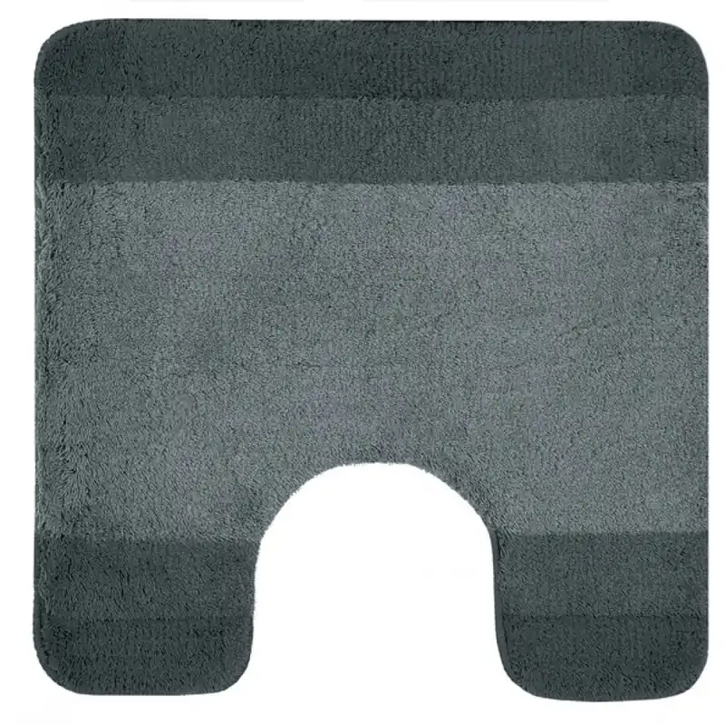 Tapis de WC – 55x55cm – Gris – Microfibre – antidérapant – Balance Remise
