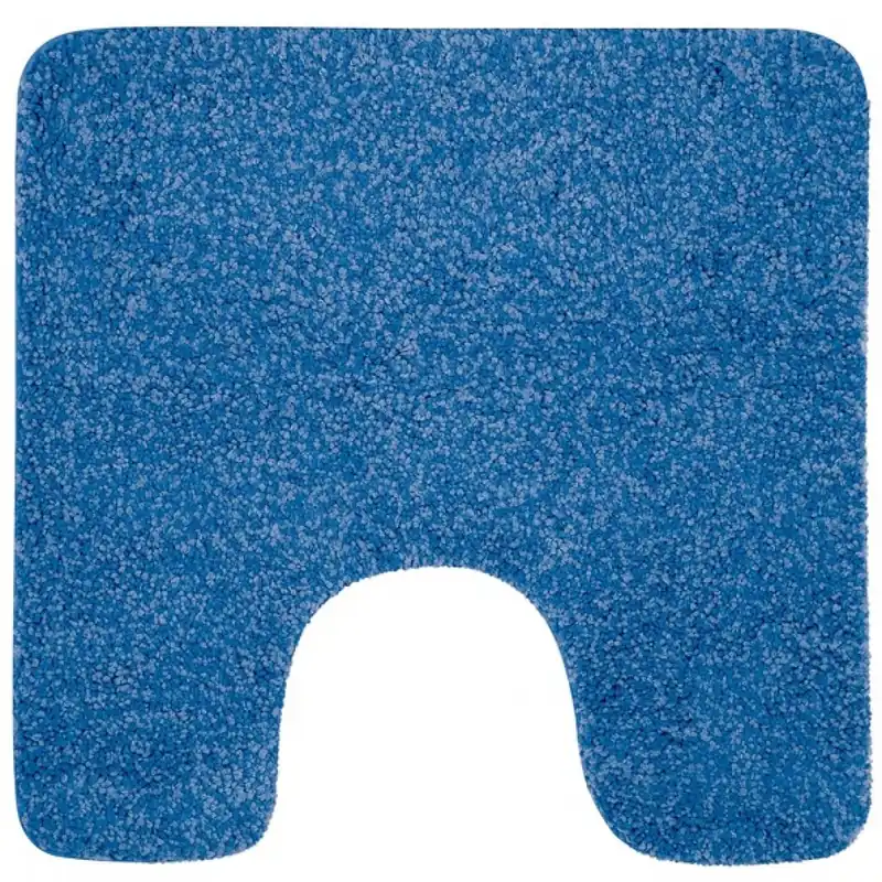 Solde Tapis de WC – 55x55cm – Bleu – Microfibre – antidérapant – Gobi