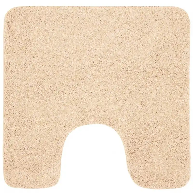 Meilleure Vente Tapis de WC – 55x55cm – Beige Clair – Microfibre – antidérapant – Balance