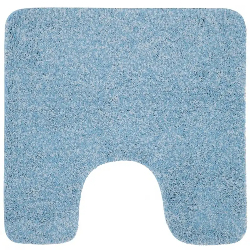 Tapis de WC – 55x55cm – Bleu Clair – Microfibre – antidérapant – Balance Super Prix