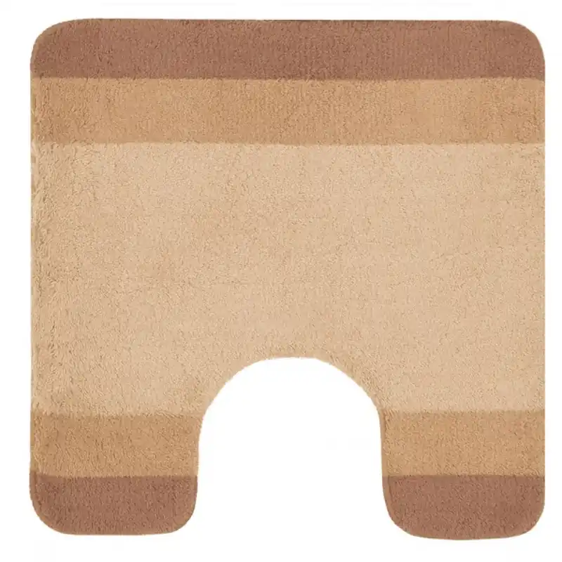 Livraison Express Tapis de WC – 55x55cm – Beige – Microfibre – antidérapant – Balance