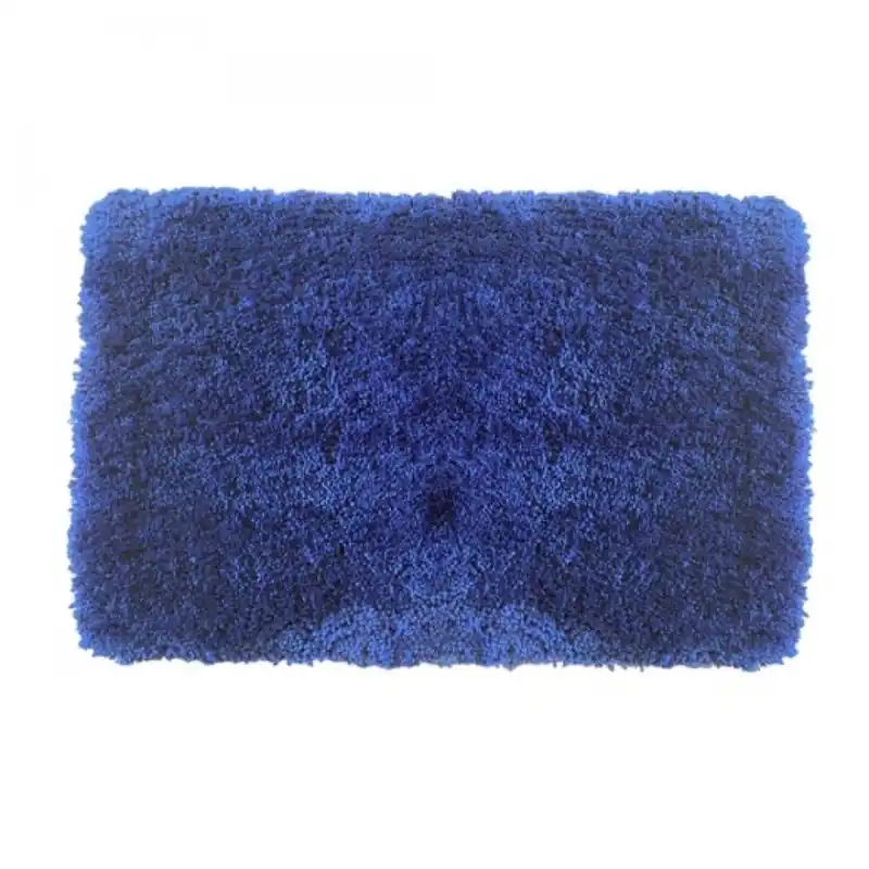 Tapis de bain – 70x120cm – Bleu Marine – Microfibre – antidérapant – Highland Usine Directe